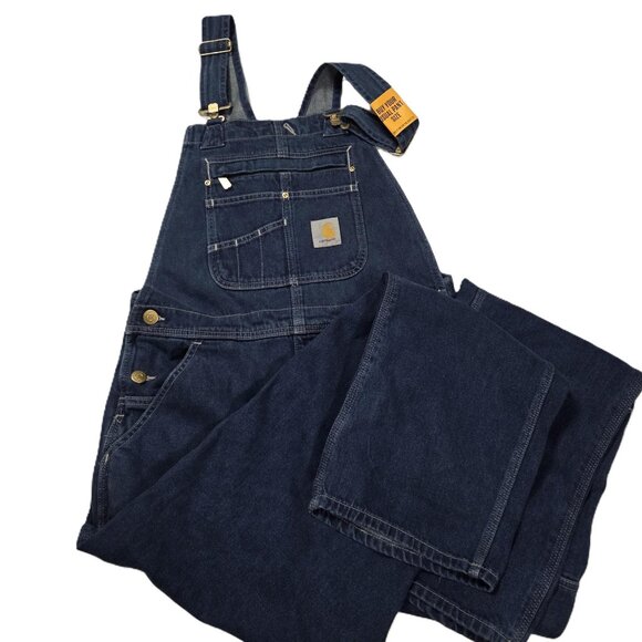 Carhartt Other - Carhartt Denim Bib Overalls Loose Fit Sz 30x34 NEW